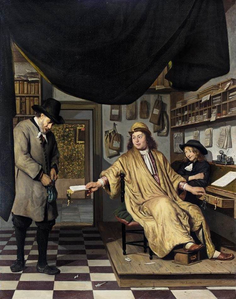 Job Berckheyde's 1672 painting, A Notary in His Office